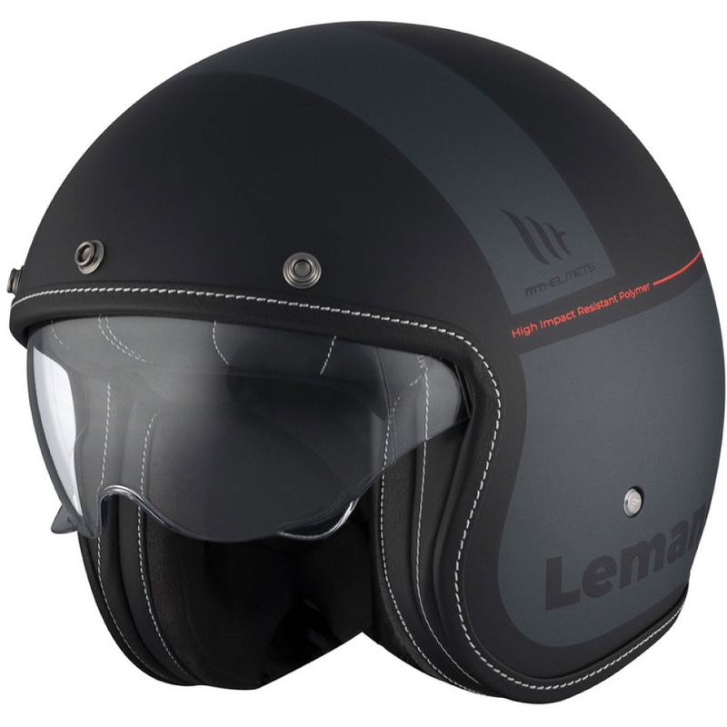 Casco de moto abierto MT Le Mans 2 SV Quality B2 negro mate liquidación