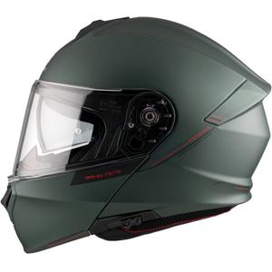 Casco de moto abatible MT Genesis SV Solid A6 verde mate