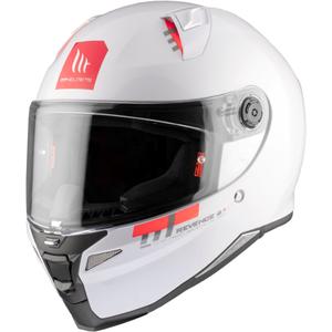 MT REVENGE 2 S SOLID A0 casco integral de moto blanco brillante