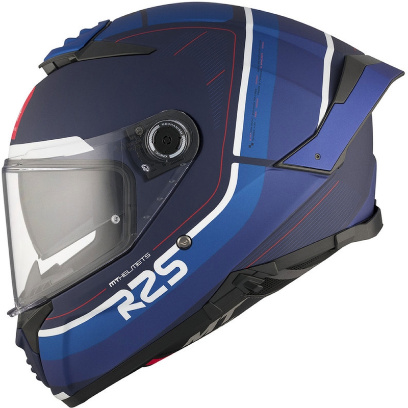 Casco integral de moto MT THUNDER 4 SV R25 B2 azul mate liquidación