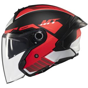 MT Cosmo SV Cruiser casco abierto rojo-negro-gris mate