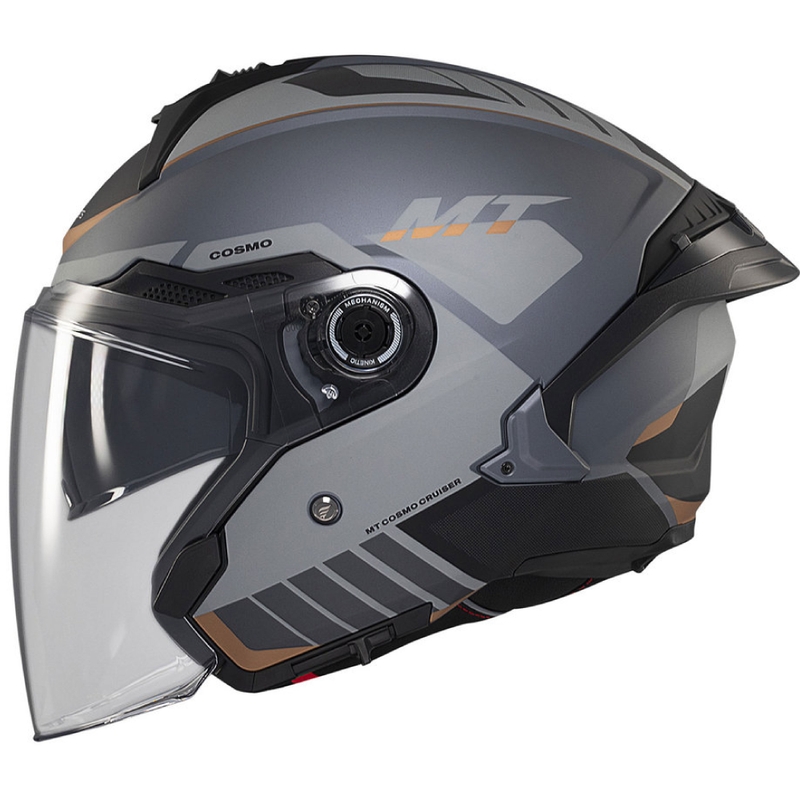 MT Cosmo SV Cruiser casco abierto gris-negro mate