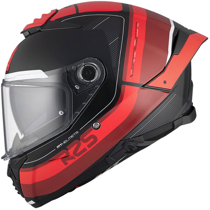 Casco integral de moto MT THUNDER 4 SV R25 B2 rojo brillante-negro