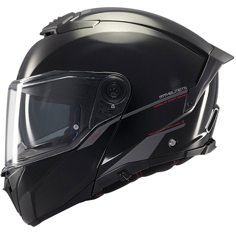 Casco de moto MT ATOM 2 SV SOLID A1 negro brillante