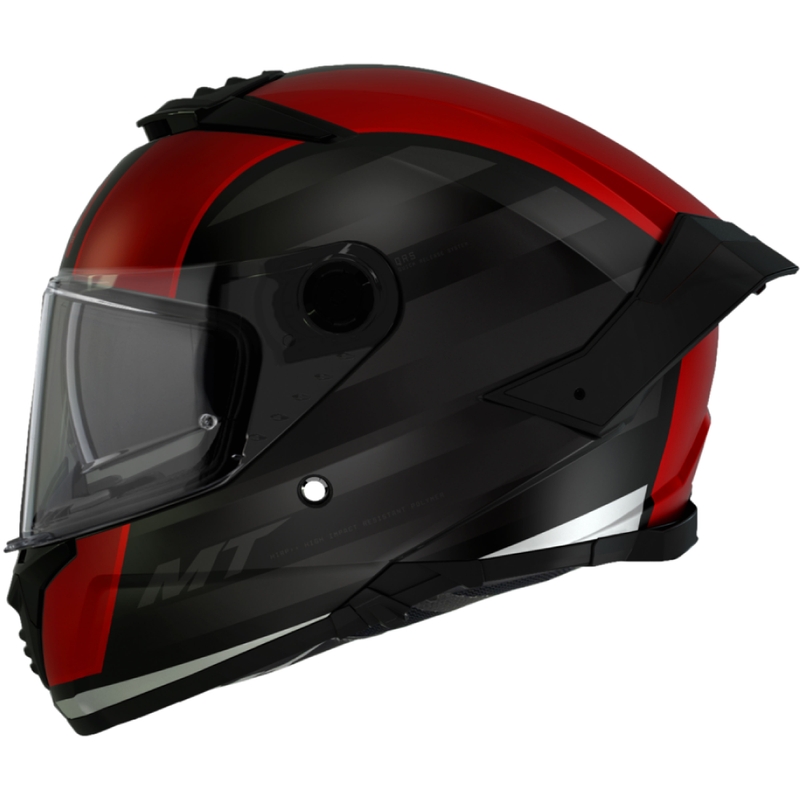 Casco integral de moto MT THUNDER 4 SV TREADS B5 negro-rojo