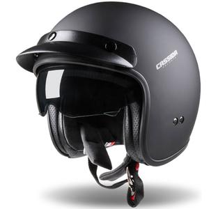 Casco de moto abierto Cassida Oxygen negro mate