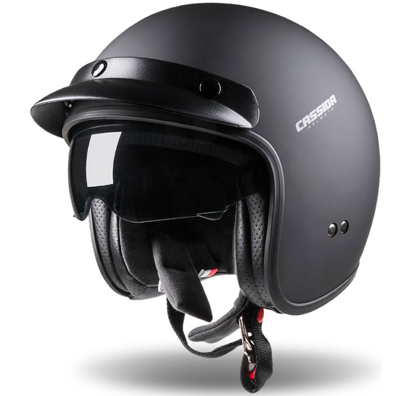 Casco de moto abierto Cassida Oxygen negro mate