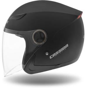 Casco de moto Cassida Reflex abierto negro mate