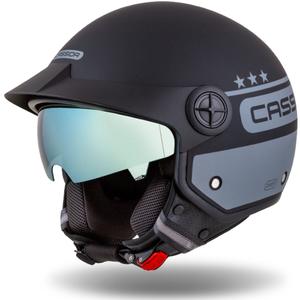 Casco de moto Cassida Handy Plus Chief abierto gris-negro
