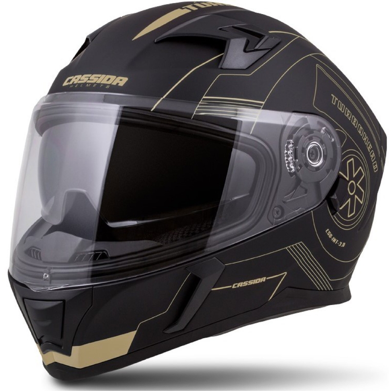 Casco integral Cassida Integral 3.0 Turbohead negro-oro