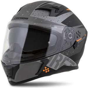 Casco integral de moto Cassida Integral 3.0 DRFT gris-negro-naranja mate