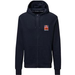 Sudadera con capucha KTM Logo Zip azul-naranja
