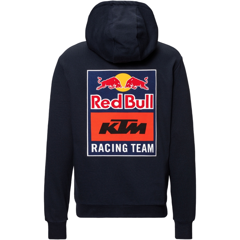 Sudadera con capucha KTM Logo Zip azul-naranja