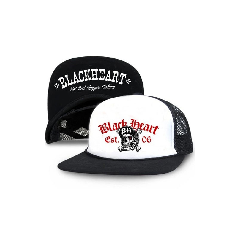 Gorra infantil Black Heart Bones negro-blanco