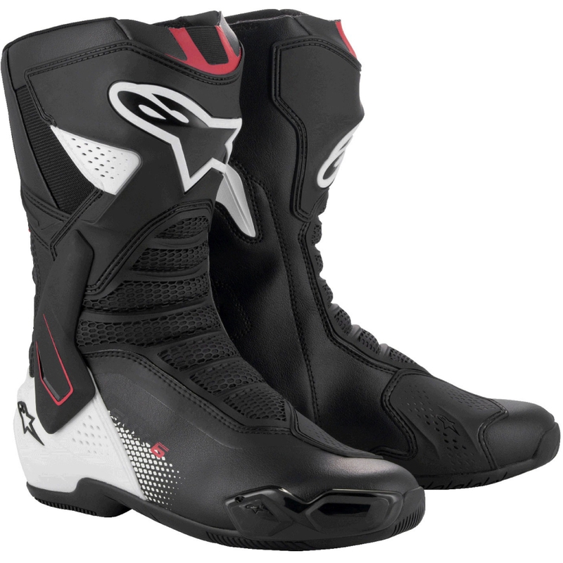 Botas de moto Alpinestars SMX-6 3 negro-blanco-rojo