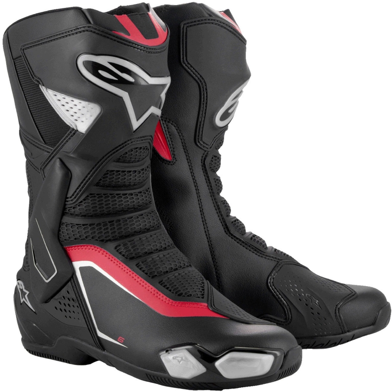 Botas de moto Alpinestars SMX-6 3 negro-plata-rojo