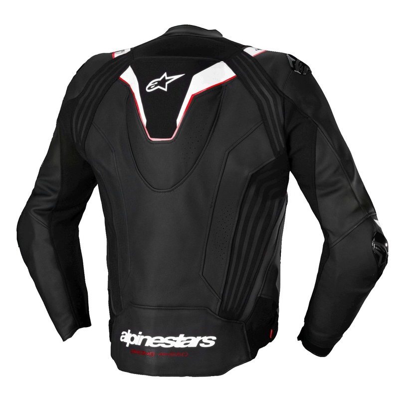 Chaqueta de moto de cuero Alpinestars Missile 3 Ignition negro-blanco