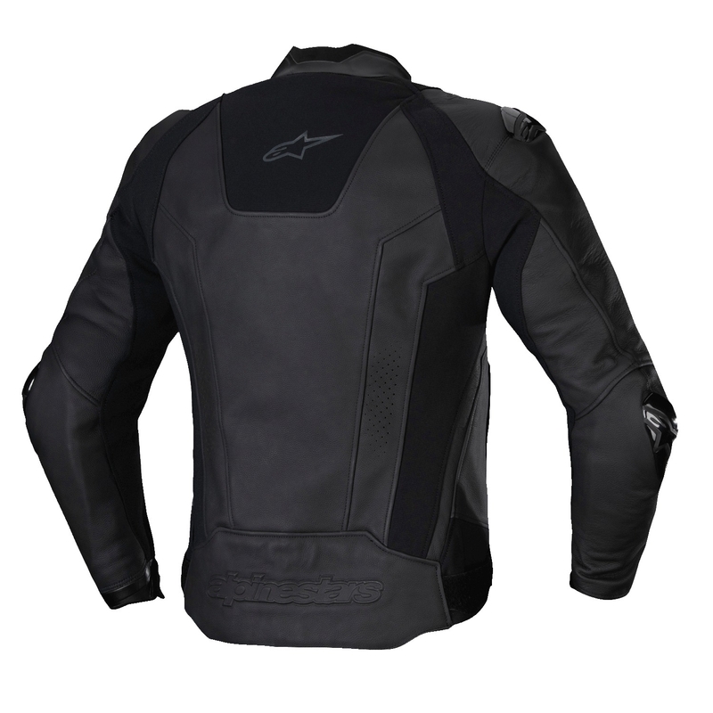 Chaqueta de moto de cuero Alpinestars Missile 3 negro-negro