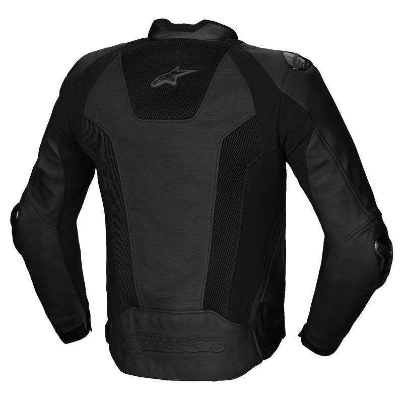 Chaqueta de moto de cuero Alpinestars Missile 3 Airflow negro-negro