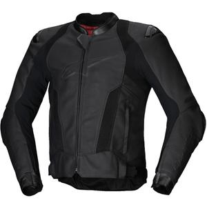 Chaqueta de moto de cuero Alpinestars Missile 3 Airflow negro-negro