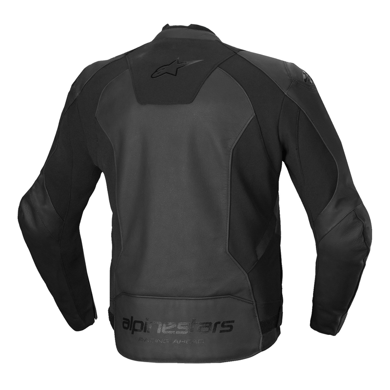 Chaqueta de moto de cuero Alpinestars Faster 3 negro-negro