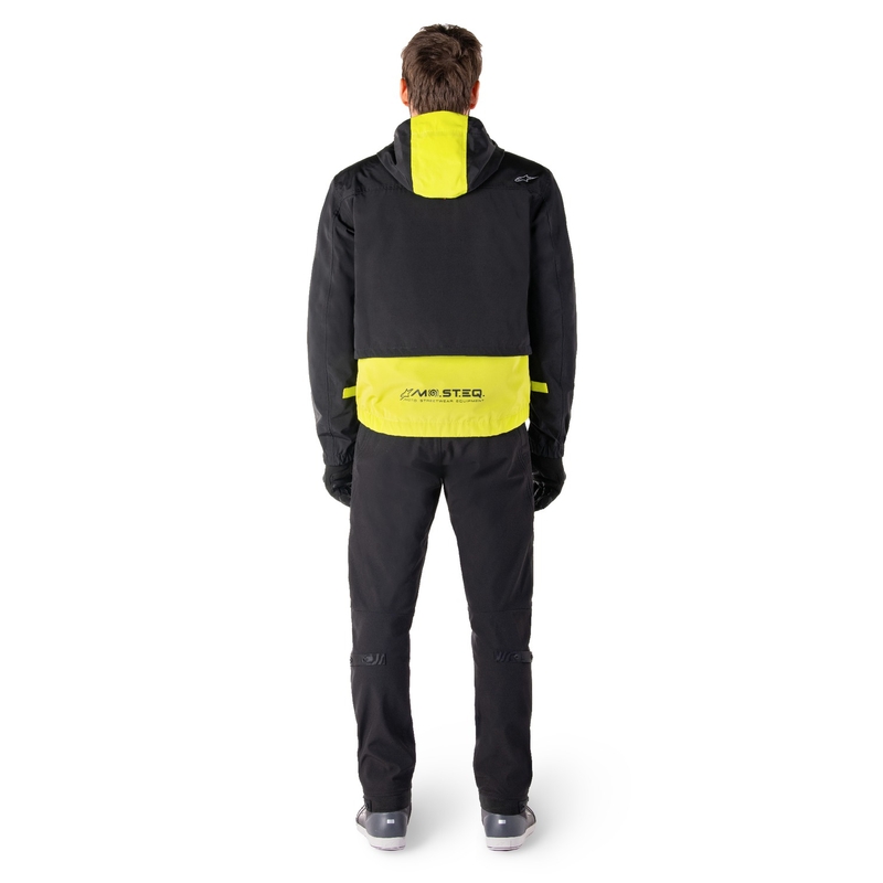 Chaqueta de moto Alpinestars Mootant Waterproof Parka negro-amarillo fluo