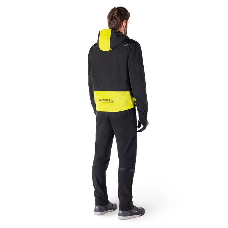 Chaqueta de moto Alpinestars Mootant Waterproof Parka negro-amarillo fluo