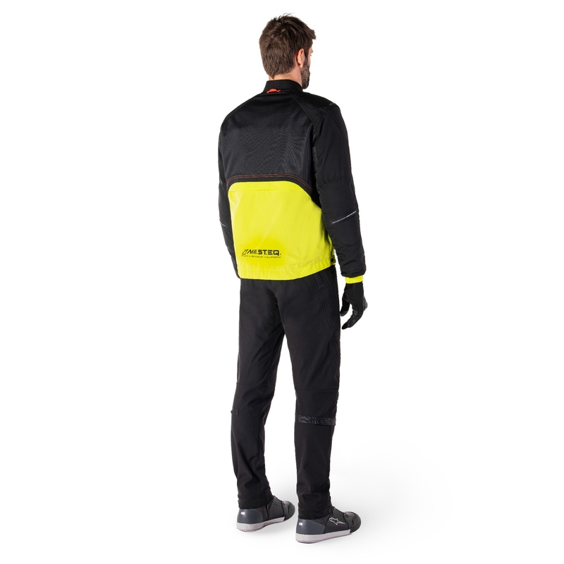Chaqueta de moto Alpinestars Mootant Waterproof Parka negro-amarillo fluo