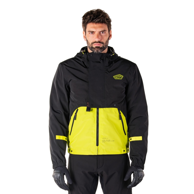 Chaqueta de moto Alpinestars Mootant Waterproof Parka negro-amarillo fluo
