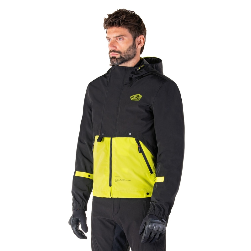 Chaqueta de moto Alpinestars Mootant Waterproof Parka negro-amarillo fluo
