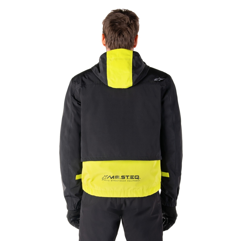 Chaqueta de moto Alpinestars Mootant Waterproof Parka negro-amarillo fluo