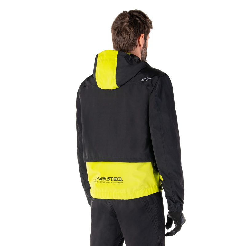 Chaqueta de moto Alpinestars Mootant Waterproof Parka negro-amarillo fluo