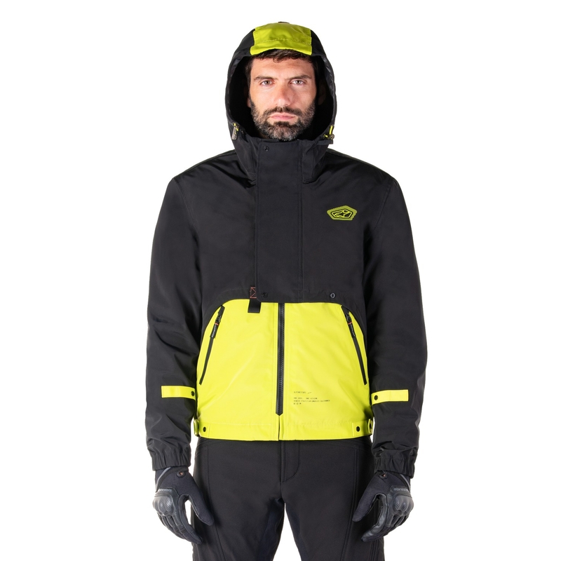 Chaqueta de moto Alpinestars Mootant Waterproof Parka negro-amarillo fluo