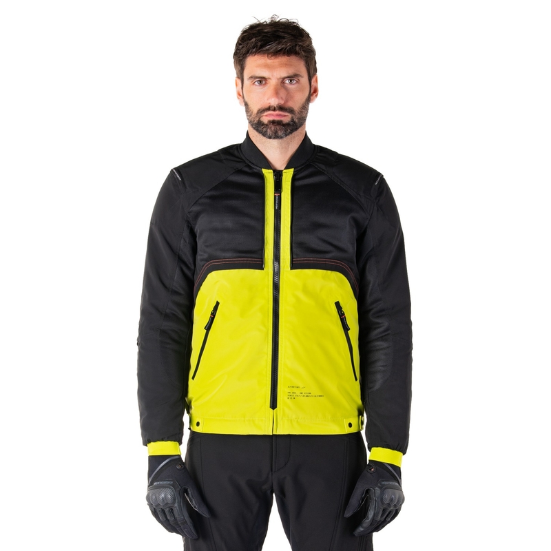 Chaqueta de moto Alpinestars Mootant Waterproof Parka negro-amarillo fluo