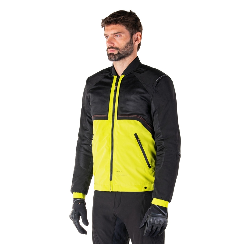 Chaqueta de moto Alpinestars Mootant Waterproof Parka negro-amarillo fluo