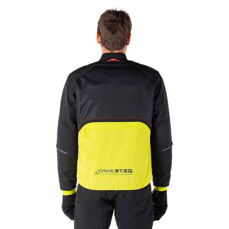 Chaqueta de moto Alpinestars Mootant Waterproof Parka negro-amarillo fluo