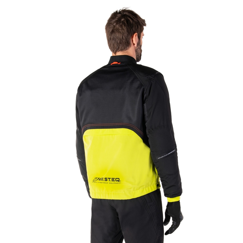 Chaqueta de moto Alpinestars Mootant Waterproof Parka negro-amarillo fluo