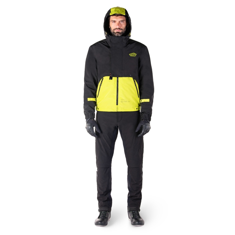 Chaqueta de moto Alpinestars Mootant Waterproof Parka negro-amarillo fluo
