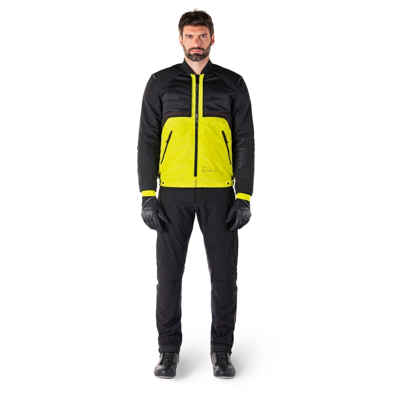 Chaqueta de moto Alpinestars Mootant Waterproof Parka negro-amarillo fluo