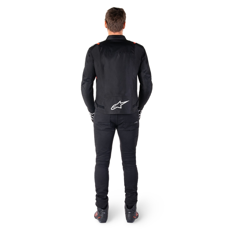 Chaqueta de moto Alpinestars T-SPS 2 Waterproof negro-blanco-rojo fluo