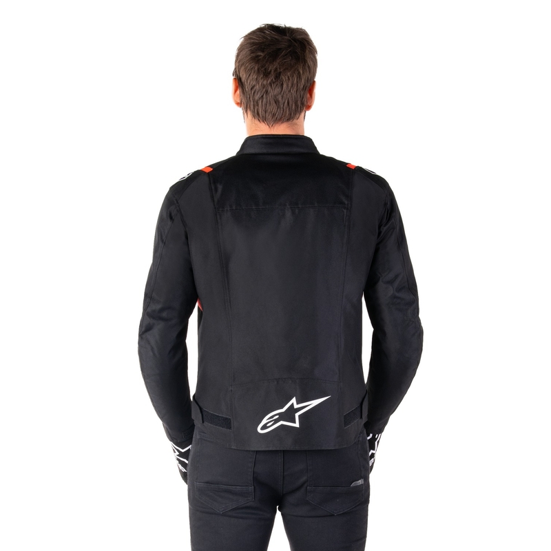 Chaqueta de moto Alpinestars T-SPS 2 Waterproof negro-blanco-rojo fluo