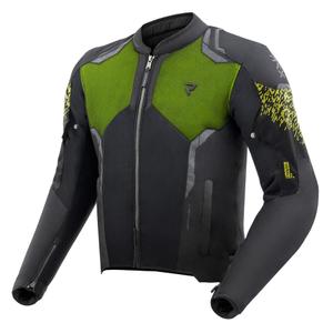 Chaqueta de moto Rebelhorn Jax negra y amarilla fluorescente