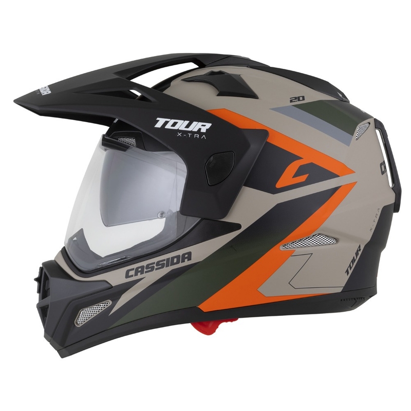 Casco enduro Cassida Tour 2.0 X-tra mate arena-naranja-verde-negro