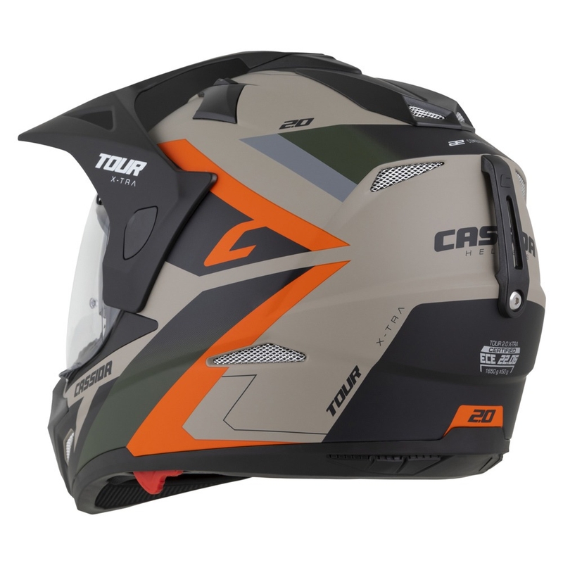 Casco enduro Cassida Tour 2.0 X-tra mate arena-naranja-verde-negro
