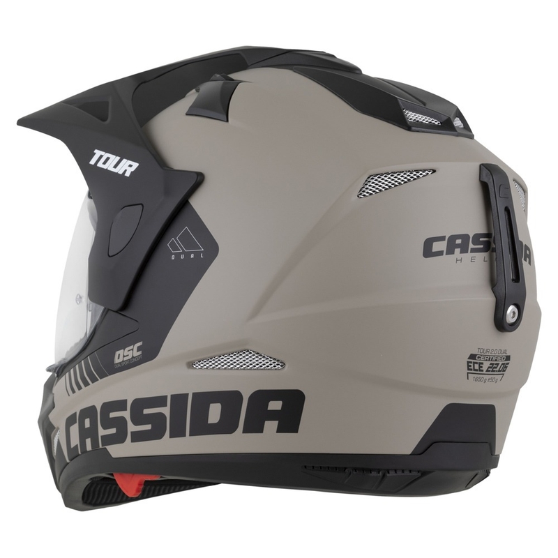 Casco enduro Cassida Tour 2.0 Dual arena mate-negro