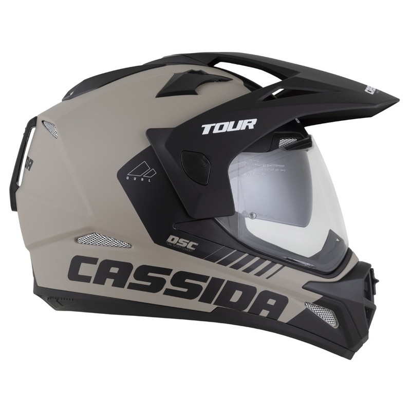 Casco enduro Cassida Tour 2.0 Dual arena mate-negro