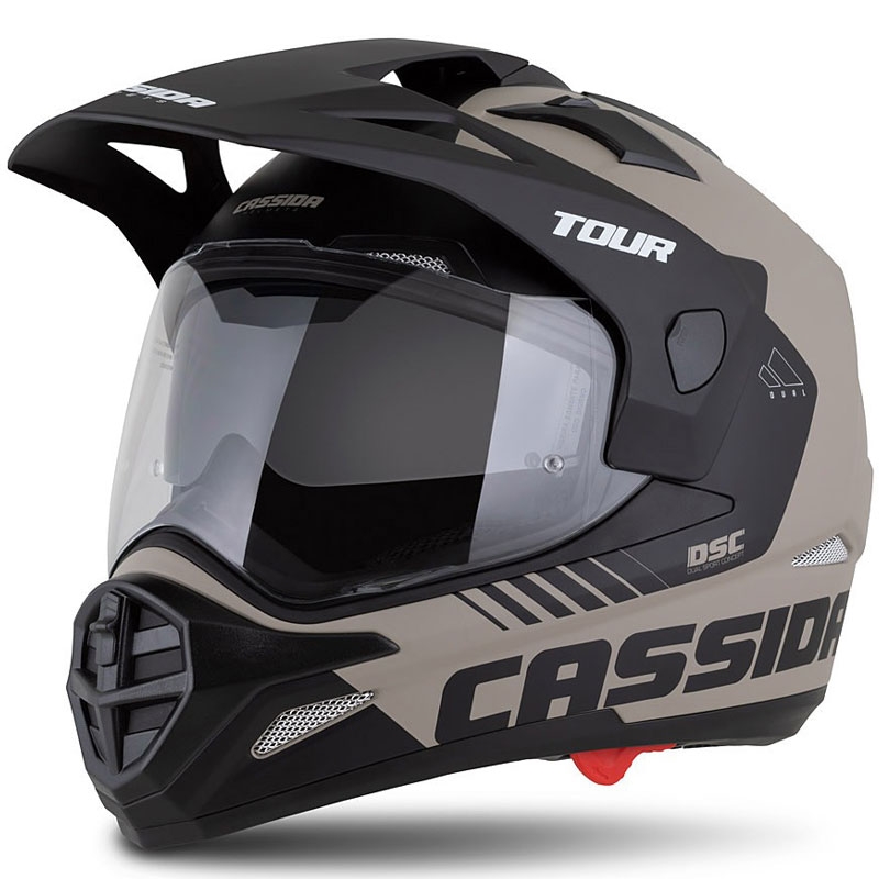 Casco enduro Cassida Tour 2.0 Dual arena mate-negro