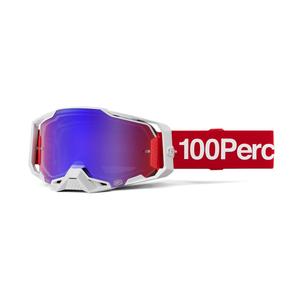 Gafas de motocross 100% ARMEGA Corbin rojo con plexiglás azul