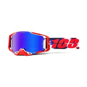 Gafas de motocross 100% ARMEGA Morpho con plexiglás HIPER azul