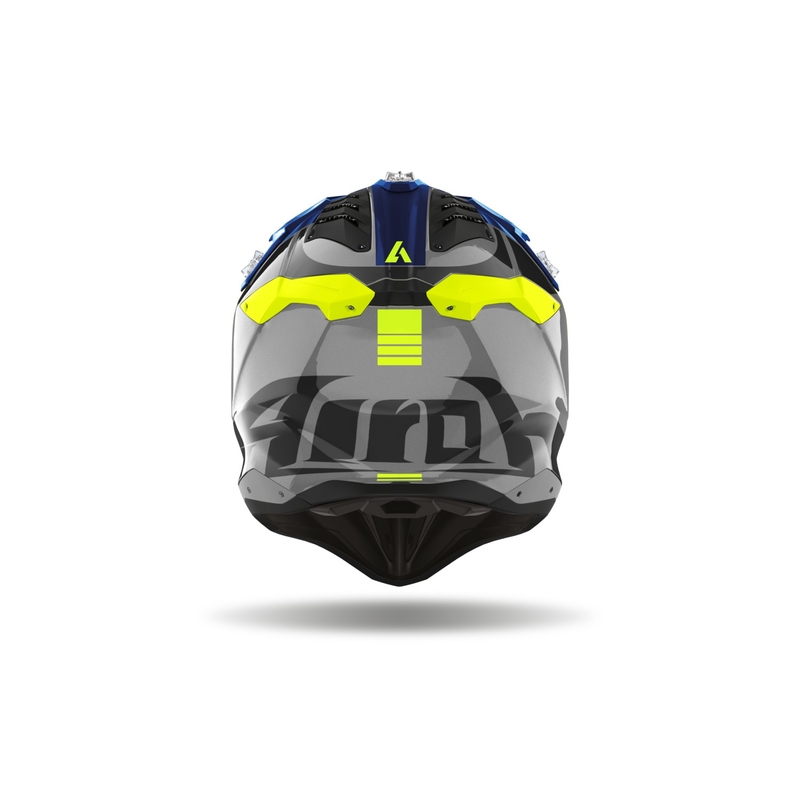 Casco de motocross Airoh Aviator 3.0 Push azul